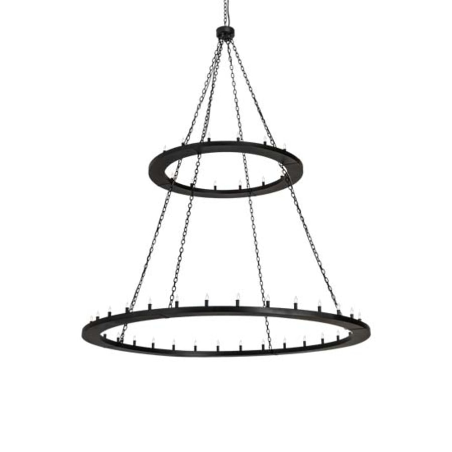 Meyda Tiffany Loxley 48 Light 84" Wide Taper Candle Ring Chandelier