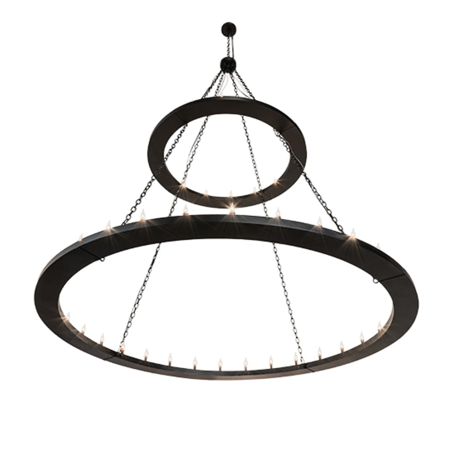 Meyda Tiffany Loxley 48 Light 84" Wide Taper Candle Ring Chandelier