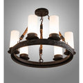 Meyda Tiffany Costello 6 Light 24" Wide Ring Chandelier