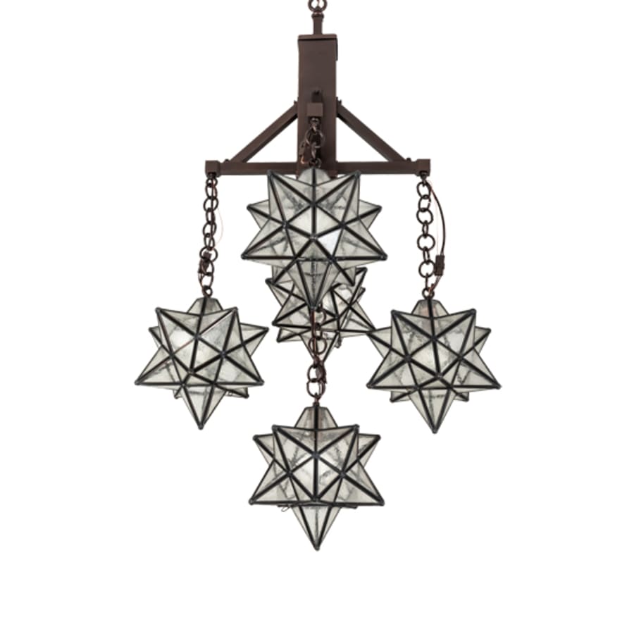 Meyda Tiffany Moravian Star 5 Light 26" Wide Chandelier