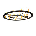 Meyda Tiffany Donner 24 Light 95" Wide Pillar Candle Ring Chandelier