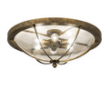 Meyda Tiffany Dominga 6 Light 30" Wide Flush Mount Bowl Ceiling Fixture - Dark Smoke Finish