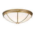 Meyda Tiffany Kahe 12 Light 60" Wide Flush Mount Bowl Ceiling Fixture - Brass Finish