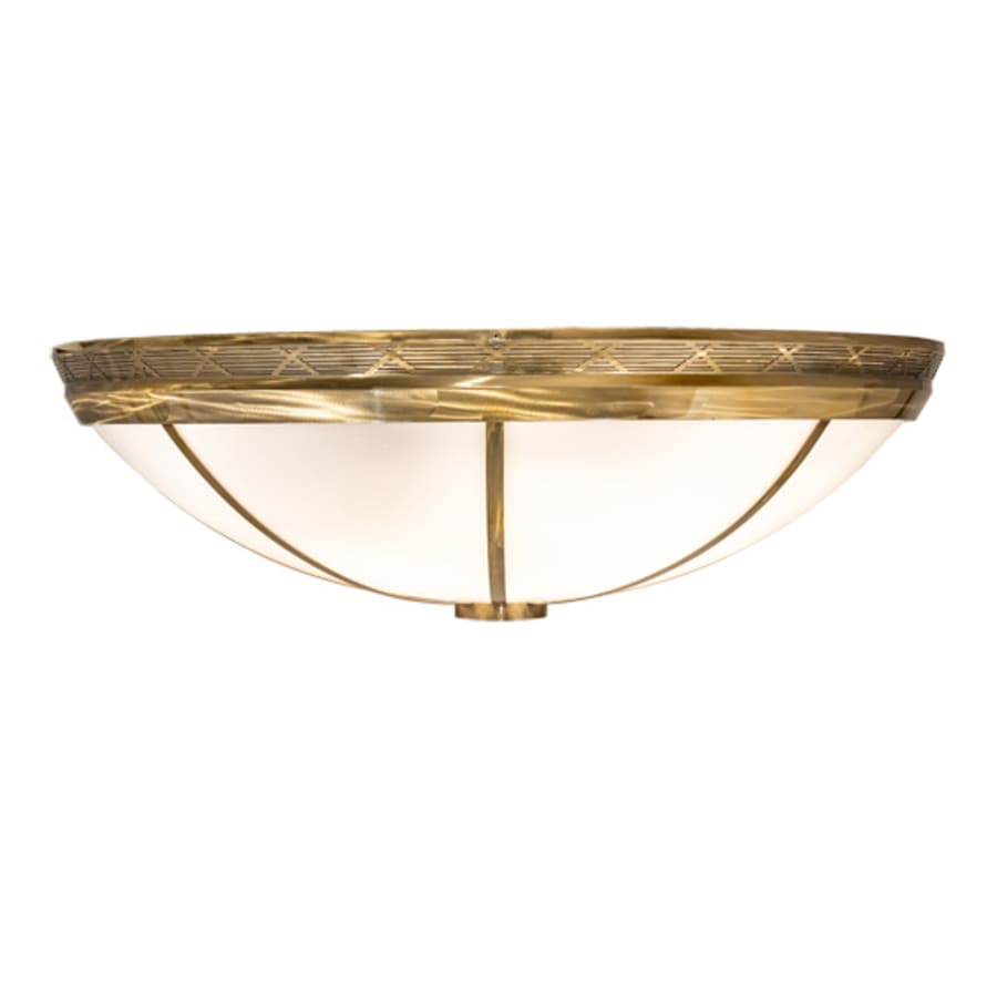 Meyda Tiffany Kahe 12 Light 60" Wide Flush Mount Bowl Ceiling Fixture - Brass Finish