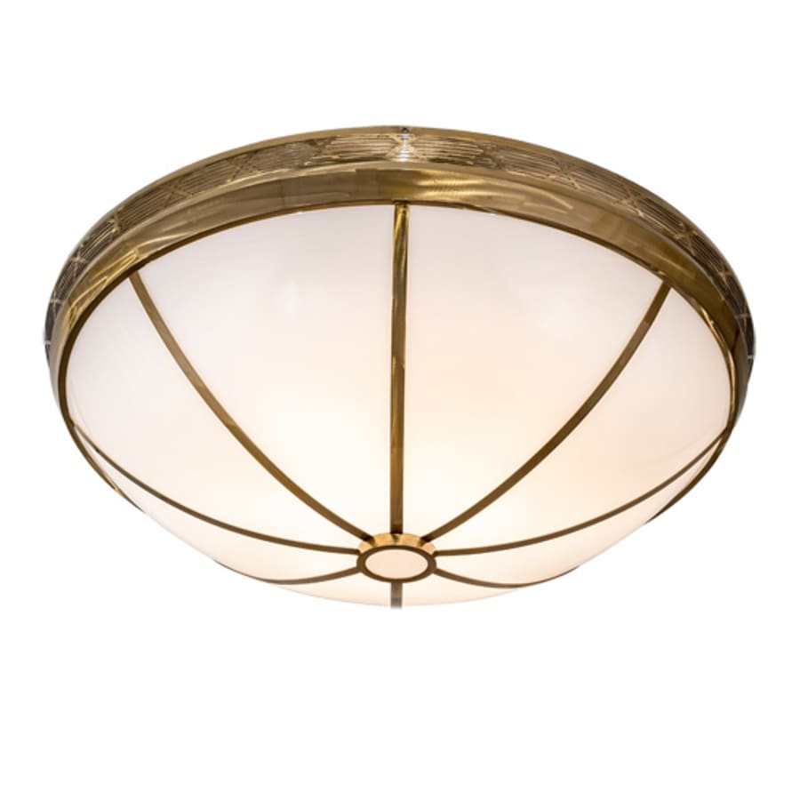 Meyda Tiffany Kahe 12 Light 60" Wide Flush Mount Bowl Ceiling Fixture - Brass Finish