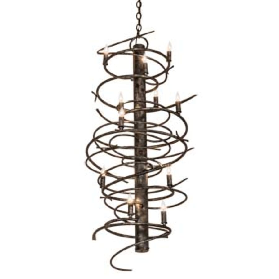 Meyda Tiffany Cyclone 12 Light 21" Wide Taper Candle Abstract Chandelier