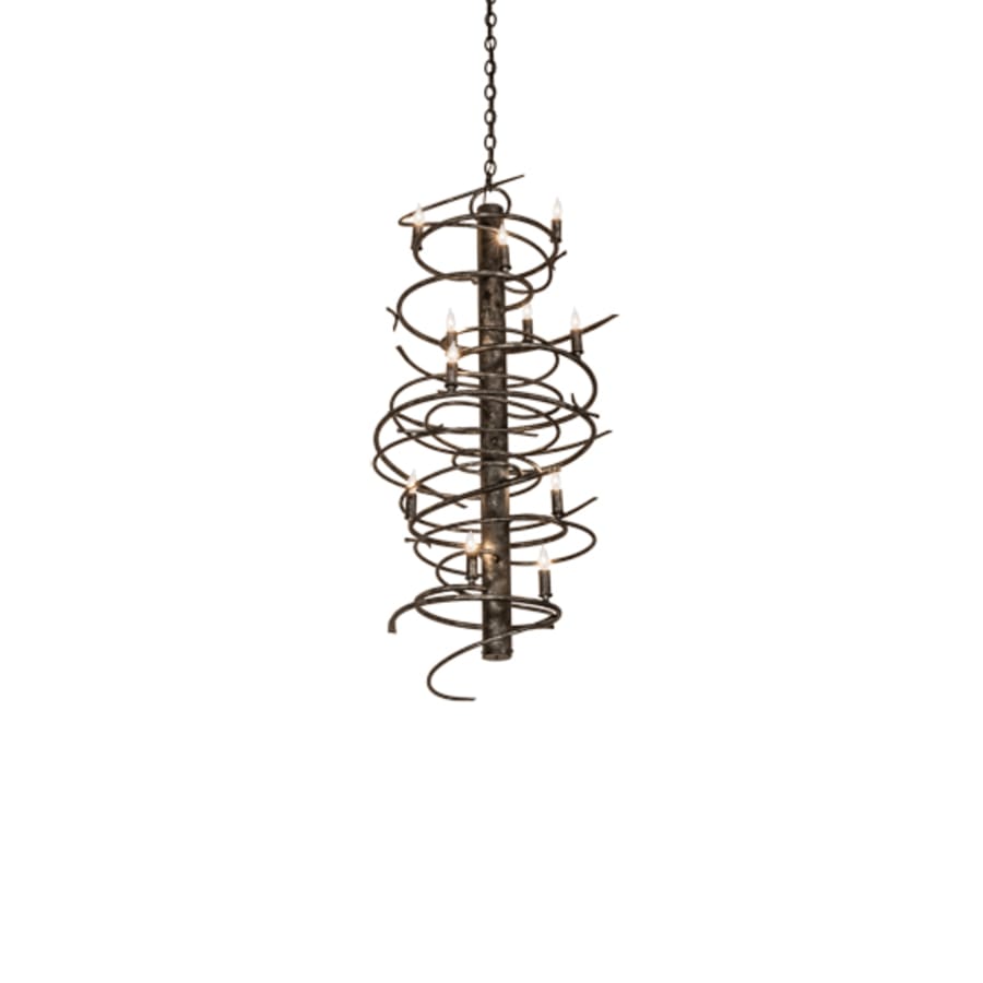 Meyda Tiffany Cyclone 12 Light 21" Wide Taper Candle Abstract Chandelier
