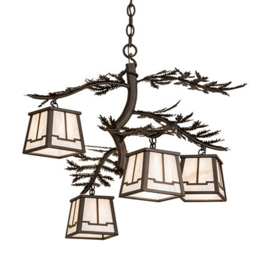 Meyda Tiffany Pine Branch 4 Light 26" Wide Chandelier