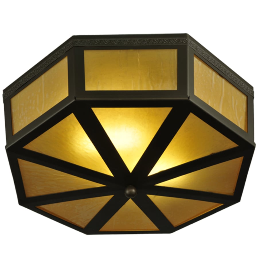 Meyda Tiffany Eltham 2 Light 16" Wide Flush Mount Drum Ceiling Fixture