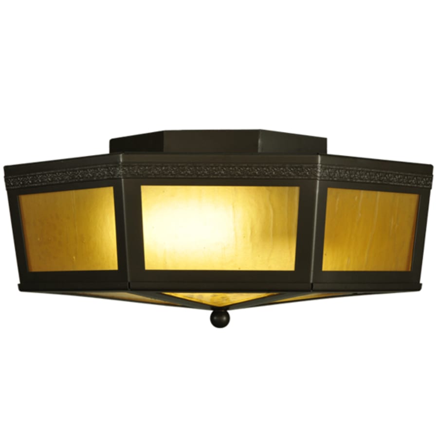 Meyda Tiffany Eltham 2 Light 16" Wide Flush Mount Drum Ceiling Fixture
