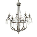Meyda Tiffany Antonia 8 Light 40" Wide Crystal Candle Style Chandelier