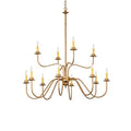 Meyda Tiffany Ean 12 Light 42" Wide Taper Candle Style Chandelier