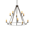 Meyda Tiffany Anthracite 10 Light 54" Wide Taper Candle Style Chandelier