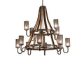 Meyda Tiffany Barrel Stave 12 Light 60" Wide Ring Chandelier