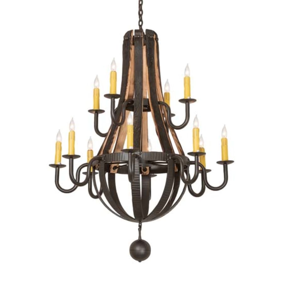 Meyda Tiffany Barrel Stave 12 Light 48" Wide Taper Candle Style Chandelier