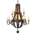 Meyda Tiffany Barrel Stave 12 Light 48" Wide Taper Candle Style Chandelier