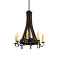 Meyda Tiffany Barrel Stave 8 Light 24" Wide Taper Candle Style Chandelier