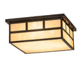 Meyda Tiffany Hyde Park 4 Light 28" Wide Flush Mount Square Ceiling Fixture