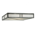 Meyda Tiffany Whitewing 4 Light 36" Wide Flush Mount Square Ceiling Fixture - Blackened Pewter Finish - Medium Bulb Base