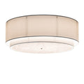 Meyda Tiffany Cilindro 72" Wide LED Flush Mount Drum Ceiling Fixture with Fabric Shade