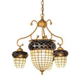 Meyda Tiffany Acorn 4 Light 28" Wide Chandelier