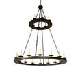 Meyda Tiffany Loxley 24 Light 60" Wide Taper Candle Ring Chandelier
