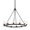 Meyda Tiffany Loxley 12 Light 46" Wide Ring Chandelier