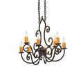 Meyda Tiffany Long Clifton 8 Light 36" Wide Taper Candle Style Chandelier