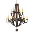 Meyda Tiffany Barrel Stave 12 Light 44" Wide Taper Candle Style Chandelier