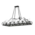 Meyda Tiffany Long Carlotta 12 Light 66" Wide Pillar Candle Linear Chandelier