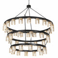 Meyda Tiffany Horizon 44 Light 70" Wide Ring Chandelier with Mercury Glass Shades