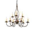 Meyda Tiffany Earl 9 Light 28" Wide Taper Candle Style Chandelier