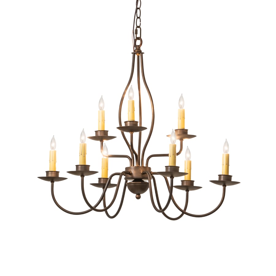 Meyda Tiffany Earl 9 Light 28" Wide Taper Candle Style Chandelier