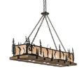 Meyda Tiffany 4 Light 72" Wide Linear Pendant