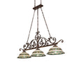 Meyda Tiffany 3 Light 67" Wide Linear Pendant