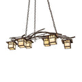 Meyda Tiffany Long Winter Solstice 6 Light 51" Wide Linear Chandelier