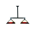 Meyda Tiffany Mission Island 2 Light 42" Wide Linear Chandelier with Tiffany Glass Shade