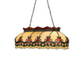 Meyda Tiffany Isabella 6 Light 44" Wide Billiard Chandelier with Multi-colored Glass Shade