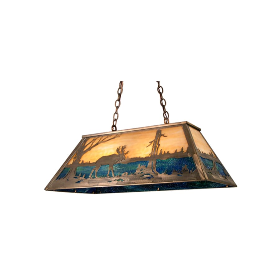 Meyda Tiffany 33" L Moose At Lake Island / Billiard Fixture