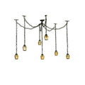 Meyda Tiffany 12"-126" W Castilian Favrile 7 Light Adjustable Pendant