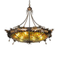 Meyda Tiffany Greenbriar Oak 6 Light 42" Wide Pendant