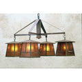 Meyda Tiffany Bungalow Valley View 4 Light 38" Wide Chandelier with Brown Glass Shade