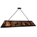 Meyda Tiffany Moose at Lake 12 Light 72" Wide Billiard Chandelier with Silver Mica Shade