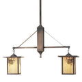 Meyda Tiffany Hyde Park 2 Light 37" Wide Linear Pendant