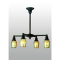 Meyda Tiffany Oyster Bay 4 Light 27" Wide Chandelier with Yellow Glass Shade