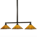 Meyda Tiffany Prairie Corn 3 Light 62" Wide Linear Pendant