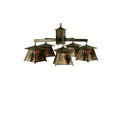 Meyda Tiffany Scotch Pine 5 Light 40" Wide Chandelier with Silver Mica Shade