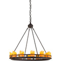 Meyda Tiffany Barbury 12 Light 32" Wide Pillar Candle Style Chandelier