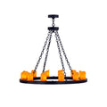 Meyda Tiffany Loxley 12 Light 36" Wide Pillar Candle Chandelier with Orange Acrylic Shade