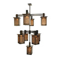 Meyda Tiffany Roylance 9 Light 48" Wide Chandelier with Silver Mica Shade